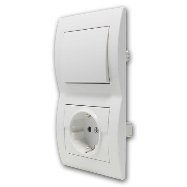 LOGI set "Door 1" changeover switch and socket | white