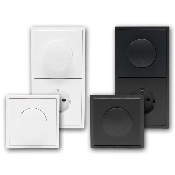 SHALLOW dimmer switch up to 300W, dimmer socket combination