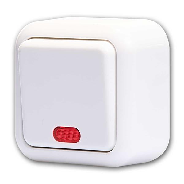 FINERY surface-mounted switch with LED | 250V/10A