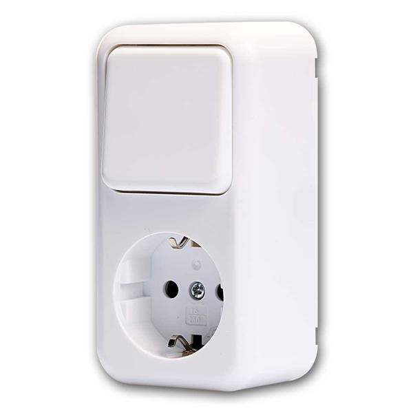 FINERY socket with switch | vertical surface mounting