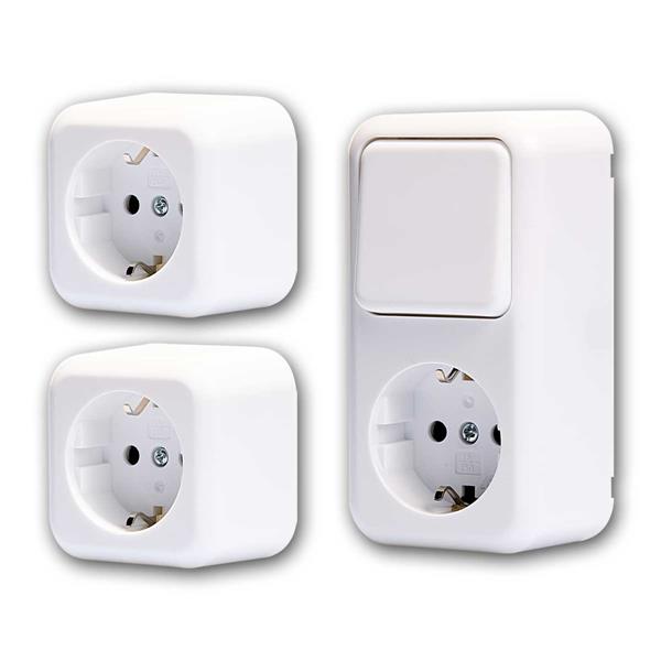 FINERY set "mini", 3 pieces | Socket with switch, for indoor