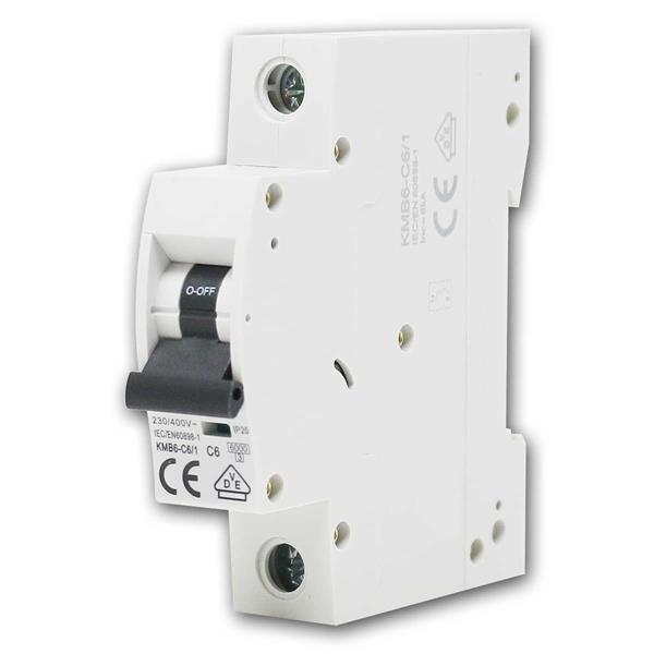 Circuit breaker KMB6-C6/1, 1P switch, rated current 6A