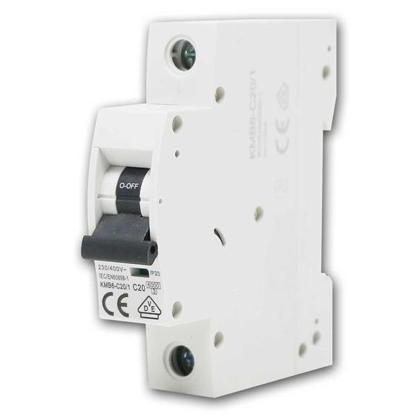 Overload protection switch KMB6-C20/1, rated current 20A