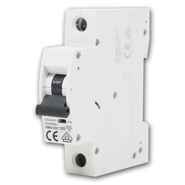 Circuit breaker KMB6-C, LS switch, 1P, 230/400V AC