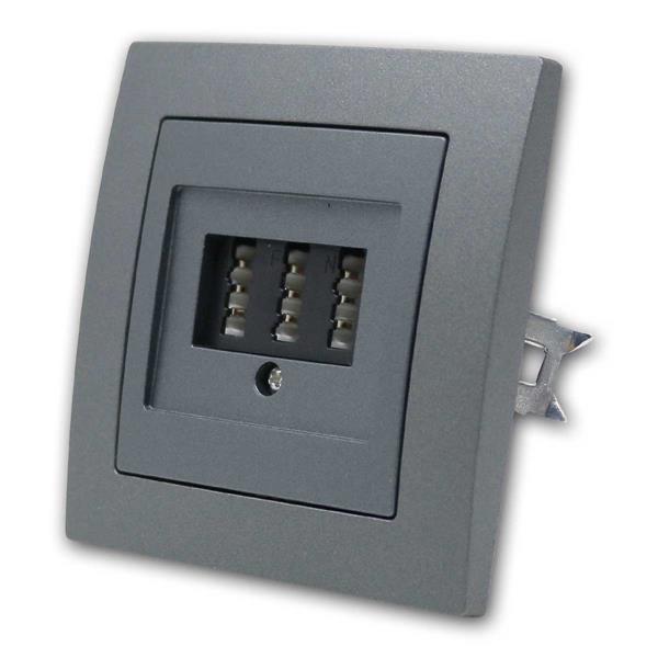 TAE-NFN connection socket, anthracite | 3x6-pin, with frame
