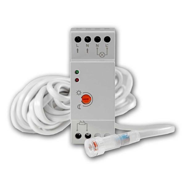 Twilight sensor for DIN rail | 5m cable, external sensor