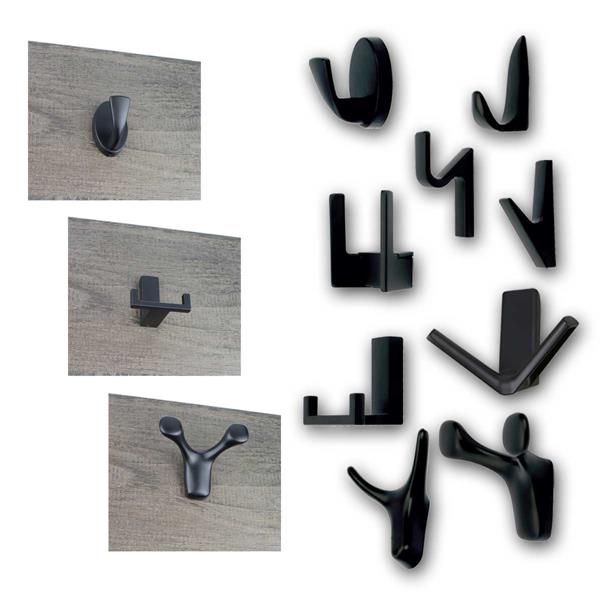 Coat hook "WTN-MH", matt black | concealed fastening