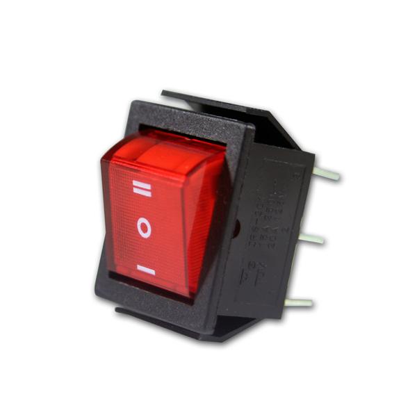 Roter Knopf Wippenschalter 4 Stecker 16A 250V elektrische Geräteschalter ZP