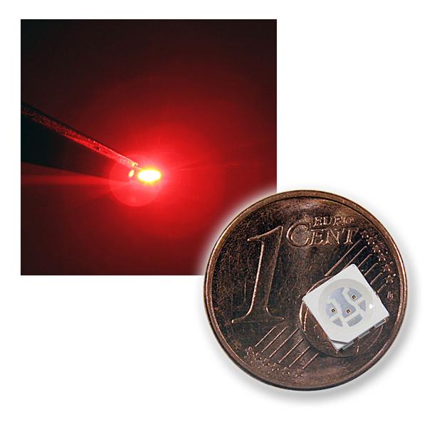 10 SMD 5050 LED red, 3-chip high power