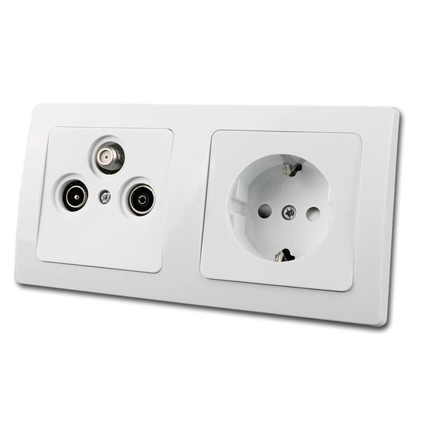 DELPHI combi-plug-in socket & antenna socket white