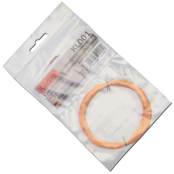 enameled copper wire, Ø 0.1mm 140m ring CU wire
