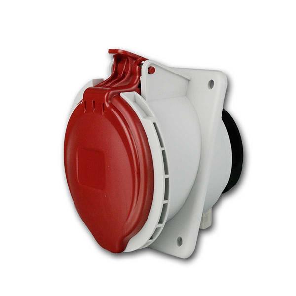 CEE installation socket, IP44, 32A, red, outlet