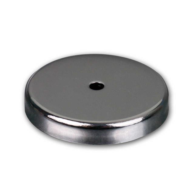 Round base magnet | lifts up to 43kg | Ø81mm | center hole