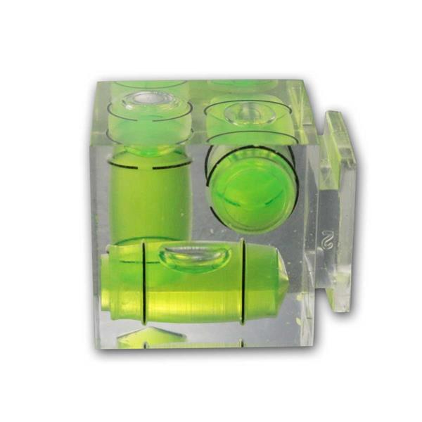 Spirit level with flash shoe | for cameras | 3 axis | green
