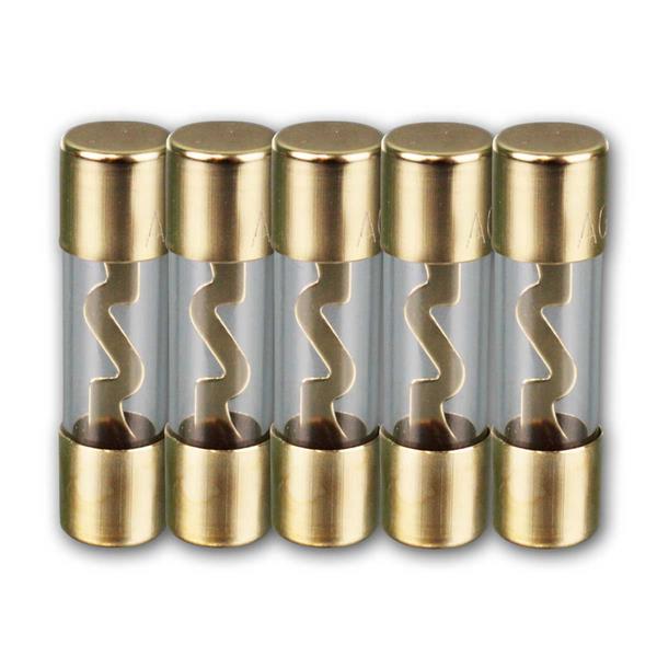 Pack of 5 glass fuses | 70A |  10x38mm | gold-plated