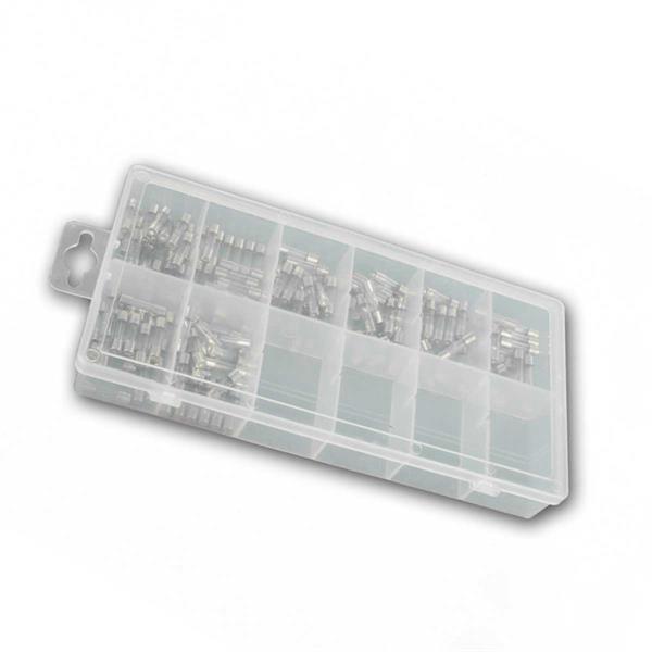 160 glass fuses | in storage box | fast-blow | 0,5-10A