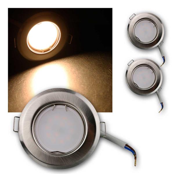 Set of 3 flush-mounted lights RFS3ww | round 230V/3W silver