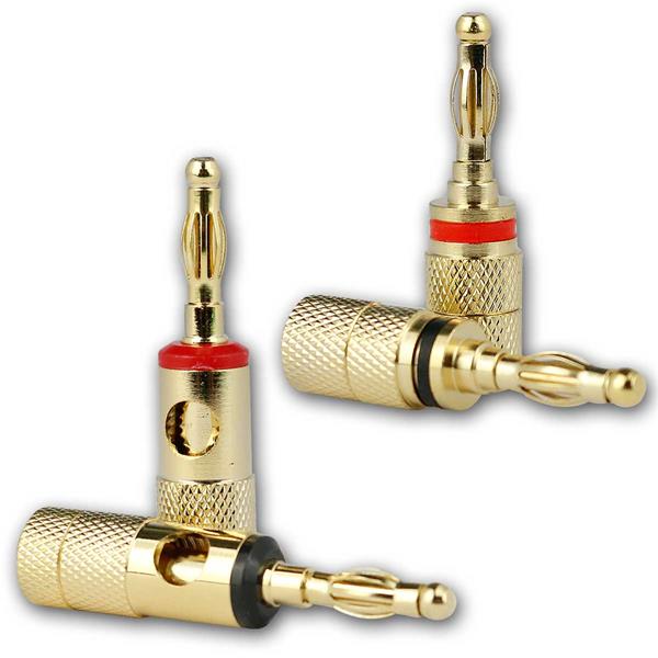 4x Banana plug, grip sleeve L20/L30 | cable Ø up to 4/6mm