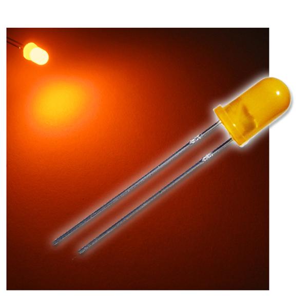 10 LED 5mm diffused amber "WTN-5-1800o"