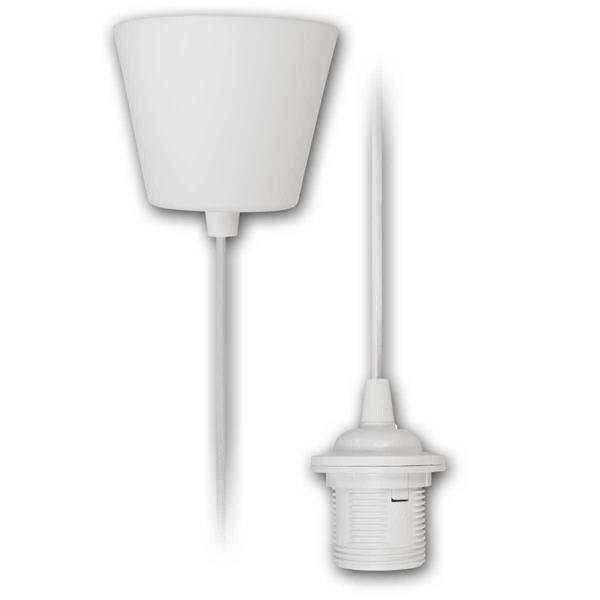 Lamp suspension E27 | 60W | White PVC or textile cable
