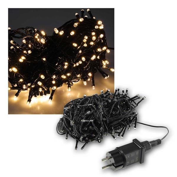 LED fairy lights 20m | 200 warm white LEDs | for outside