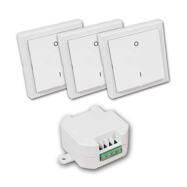 Wireless switch set | 3 transmitter + receiver | COMPFORT
