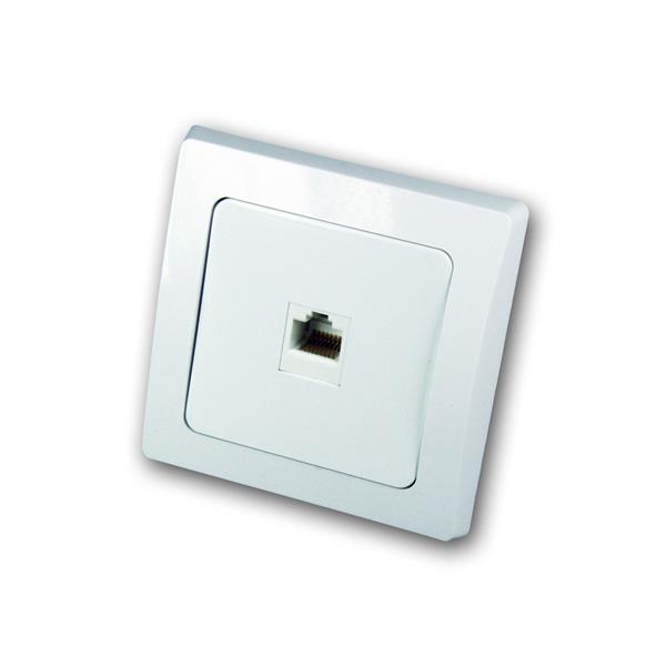 DELPHI RJ45 socket for ISDN & Cat.5, under plaster