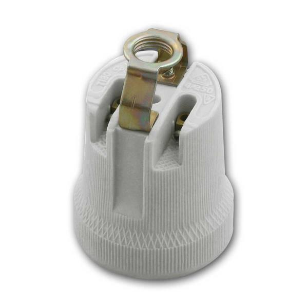 E27 ceramic socket with screw fixing | M10 thread | 5 pieces