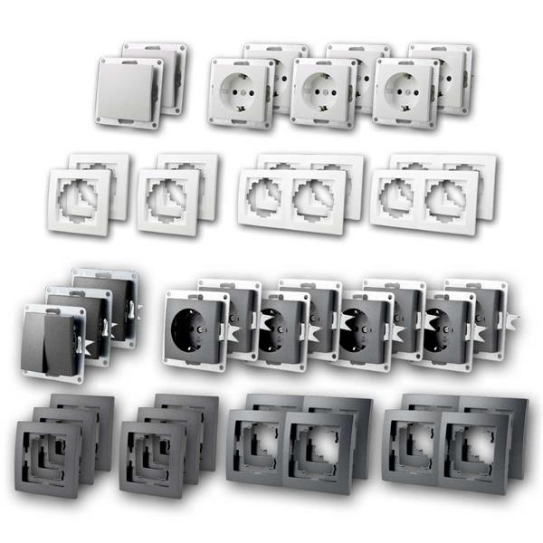 FLAIR starter kits, sockets, switches, frames, UP