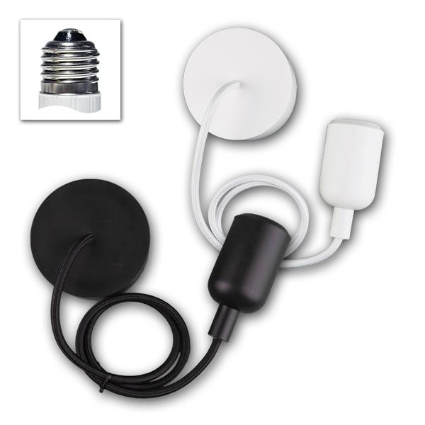 E27 ceiling lamp cords SILICONE | 230V | white or black