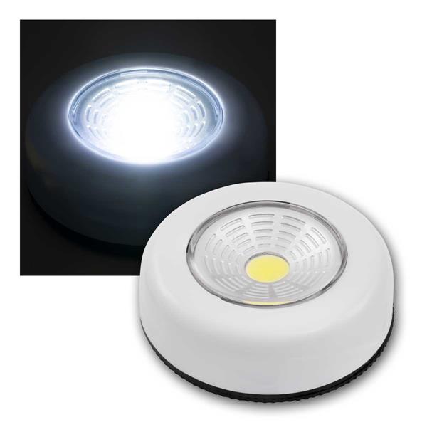 LED battery adhesive light, 5 piece | COB LED, 70lm, white