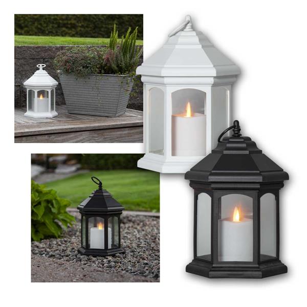 LED garden lantern LINTA | LED candle with flickering effect