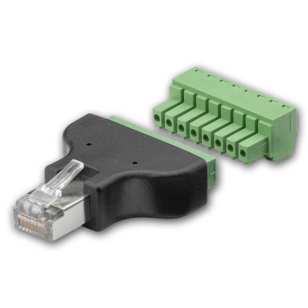 Adapter RJ45 network connector to terminal block | 2 parts