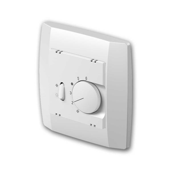 LOGIQ thermostat switch, white | with a flush-mounted frame