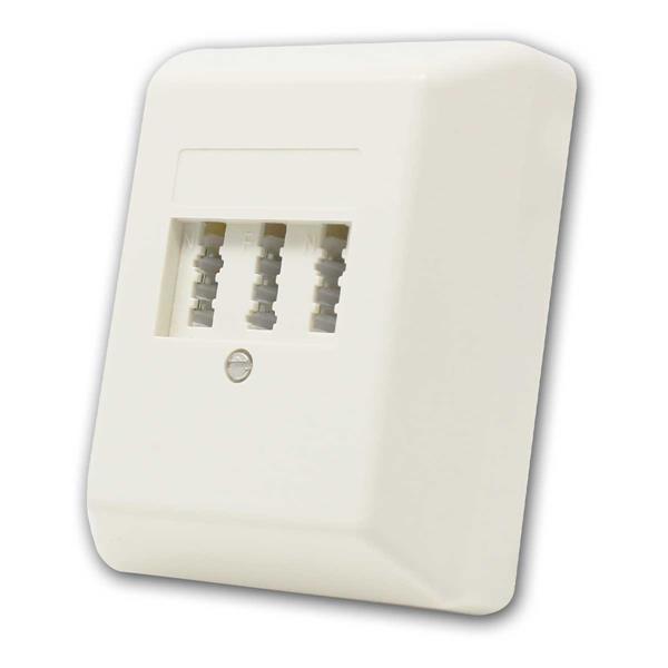 TAE NFN socket, 1x telephone 2x extension | surface mounting