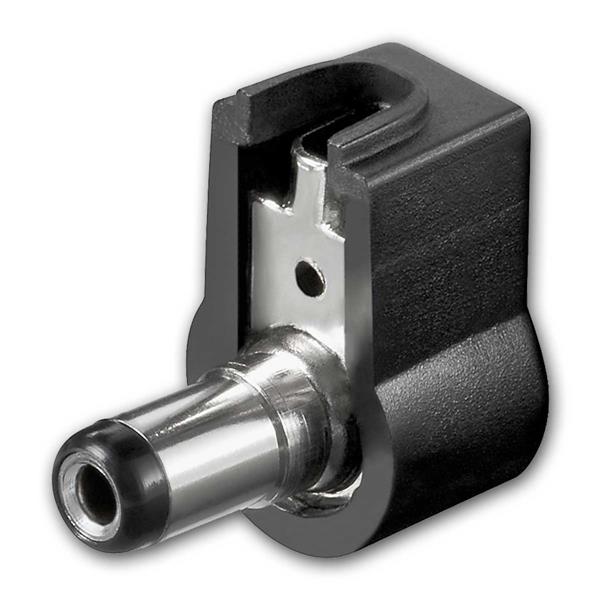 DC plug 2.1x5.5mm, angled | mains adapter with soldering lug