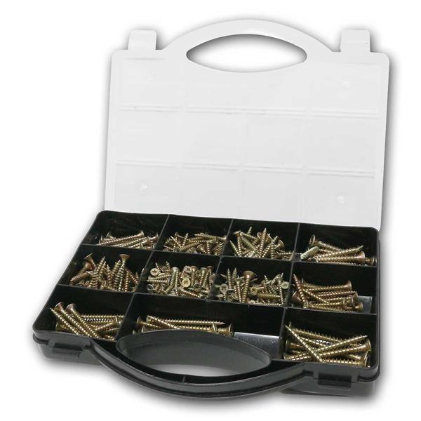Chipboard screw set, 450 pieces | with countersunk head
