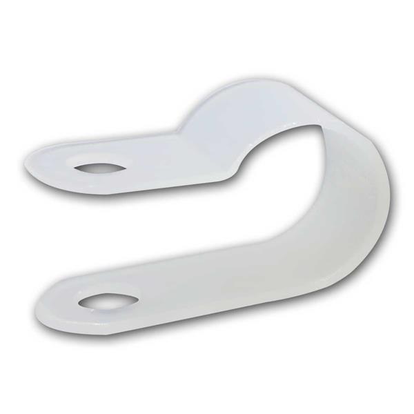 Plastic cable clips Ø10.4mm | transparent, pack of 500