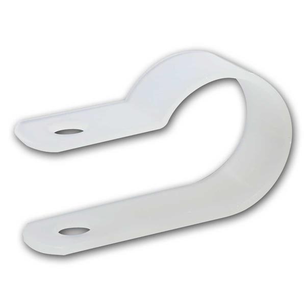 Plastic clamp Ø16mm | transparent, pack of 200