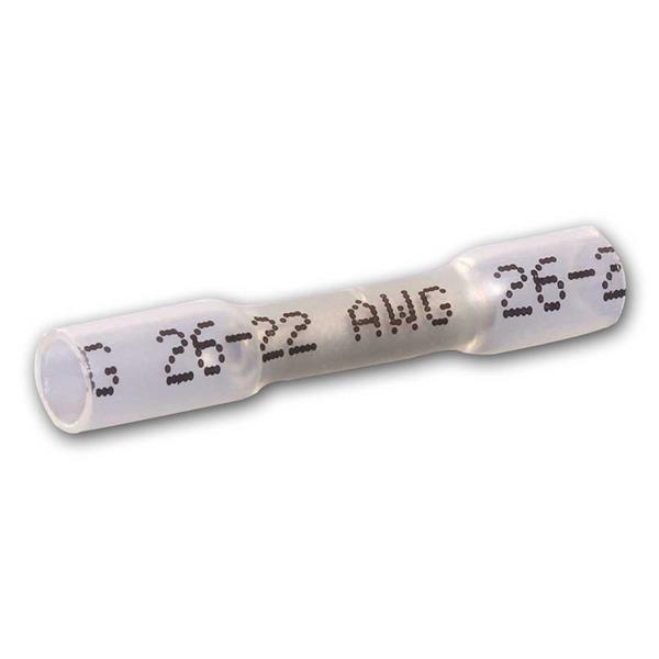 Butt connector shrinkable 3:1, white, 0.3-0.5mm² | 600 piece