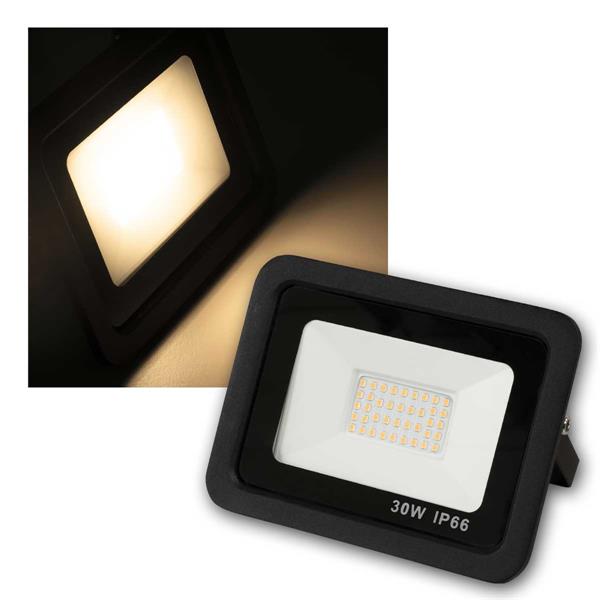 LED spotlight SLIM 30W | outdoor spotlight warm white, IP66