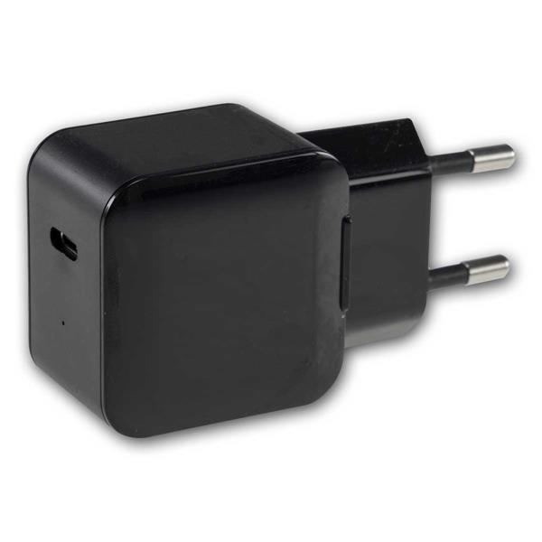 USB-C plug power supply 5V/9V/12V | 100-240V, 20W, black