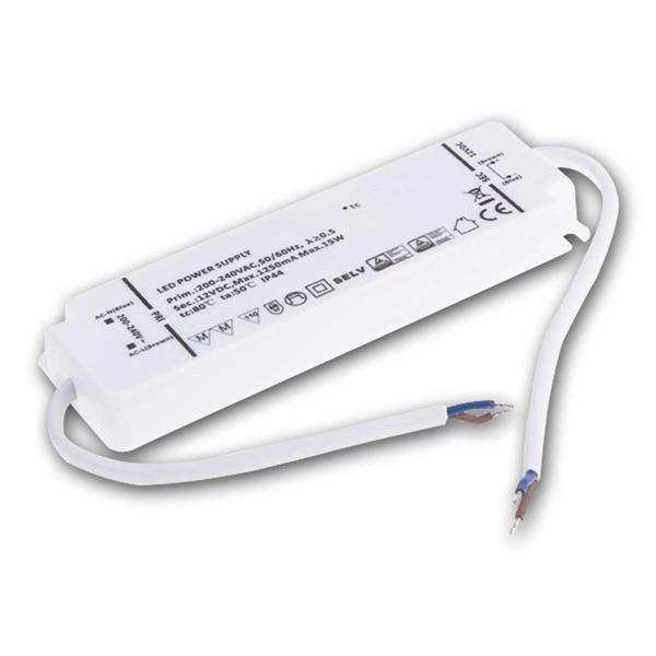 15W LED transformer "SLIM" | with connection cable, IP44