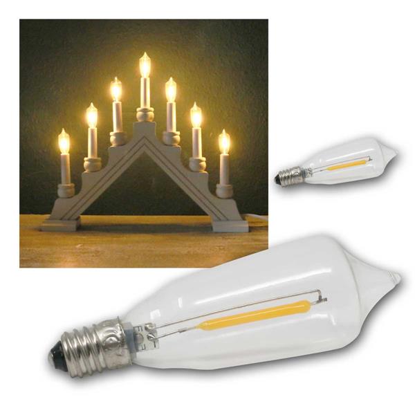 E10 filament mini Edison, warm white | 23-55V, 10lm, 2 piece