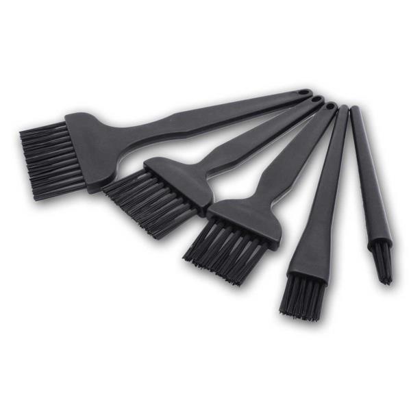 ESD cleaning brush set, plastic | Nylon bristles, set of 5