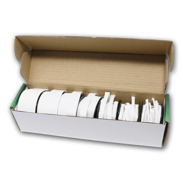 Shrink tubing service kit, white | Shrink ratio 2:1, 7 parts