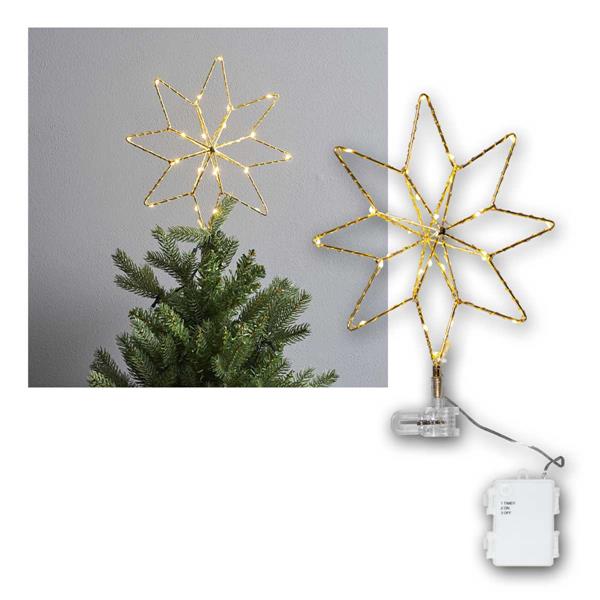 Christmas tree topper TOPSY star | timer, battery, IP44