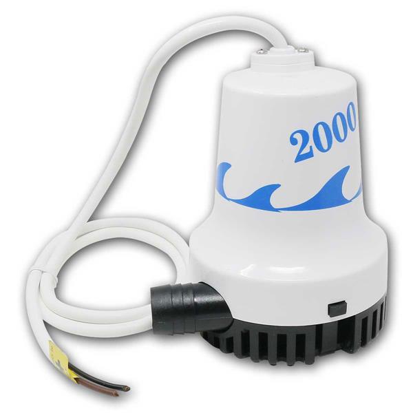 Bilge submersible pump 2000GPH, 12V/11A | flow rate 8400l/h