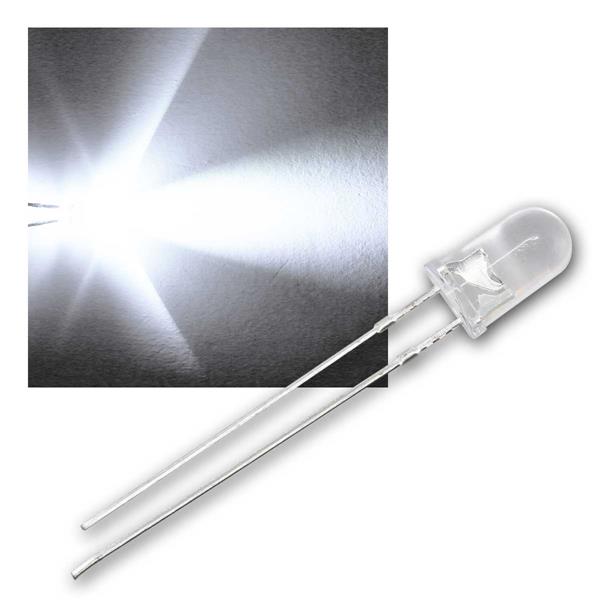 25 LEDs 5mm water clear white type "WTN-5-19000pw"