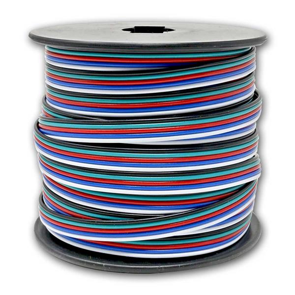 25m RGBW flat cable, 5-wire, cable cross-section 5x0.35mm²